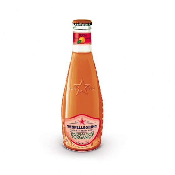 Сокосодержащий напиток S. Pellegrino Aranciata Rossa (С. Пеллегрино Красный Апельсин) 0,2 л. Стекло (4 шт./уп.)