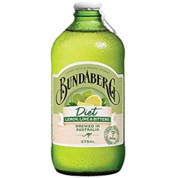 Напиток Bundaberg Lemon, Lime & Bitters, Diet (Бундаберг Лимон, лайм и пряности, низкокалорийный) 0,375 л. стекло (12 шт./уп.)