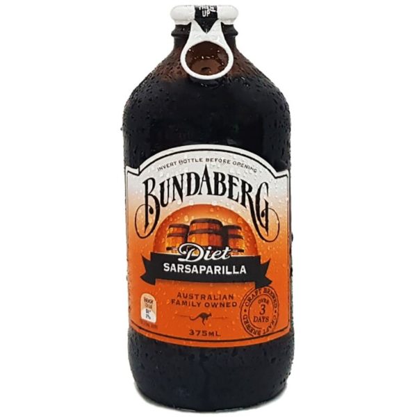 Напиток Bundaberg Sarsaparilla Diet (Бундаберг Сарсапарилла Низкокалорийный) 0,375 л. стекло (4 шт./уп.)