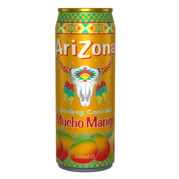 Холодный чай Arizona Cowboy Cocktail Mucho Mango (Аризона Ковбойский Коктейль Мучо Манго) 0,5 л. Банка (12 шт./уп.)