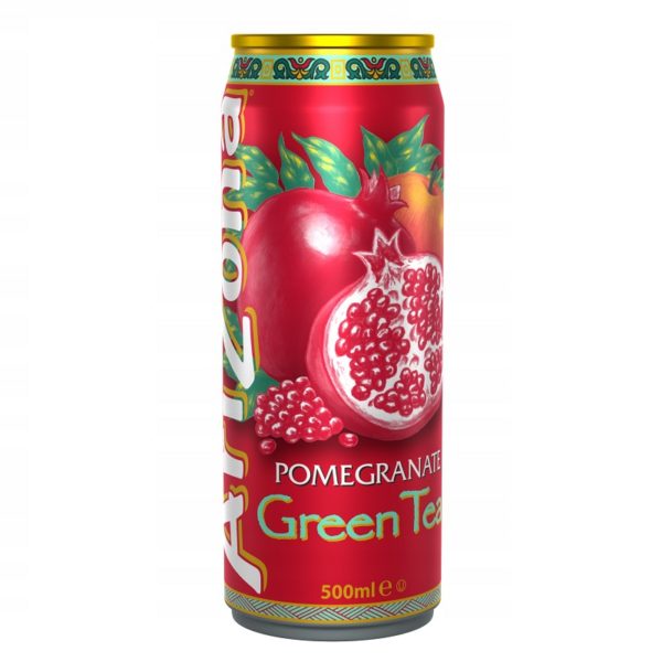 Холодный чай Arizona Green Tea Pomegranate (Аризона Зеленый Чай Гранатовый) 0,5 л. Банка (12 шт./уп.)