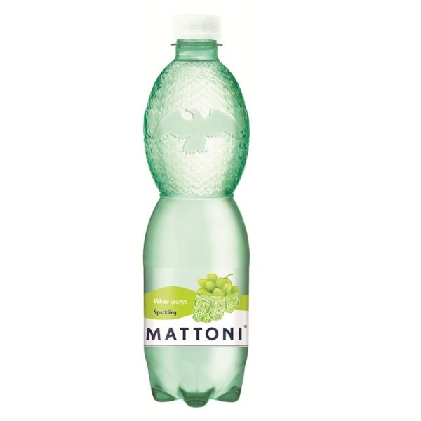 Минеральная вода с газом Mattoni White grapes , Маттони Белый виноград 0,5 л. ПЭТ (12 шт./уп.)