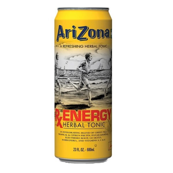 Холодный чай Arizona RX Energe Herbal Tonic (Аризона Травяной тоник) 0,68 л. Банка (24 шт./уп.)