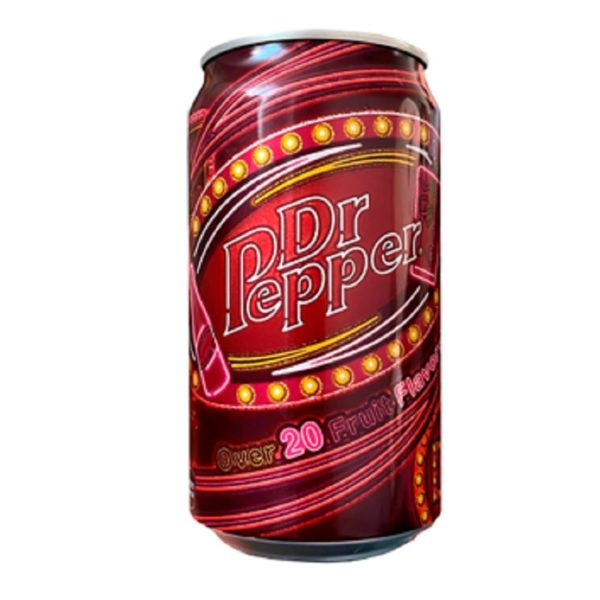 Dr Pepper Over 20 Fruits Flavors (Доктор Пеппер 20 разных вкусов фруктов) 0,35л. Банка (24 шт./уп.)