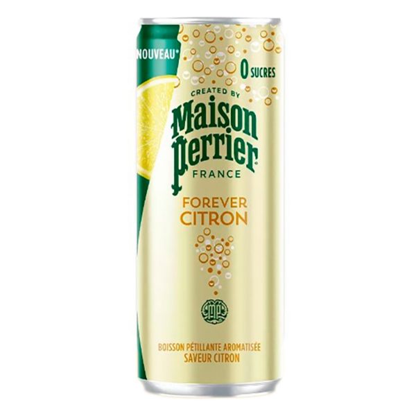 Минеральная вода Perrier (Перье) Forever Citron (Мейсон Цитрон навсегда) с газом 0,33л ж/б (24 шт./уп.)